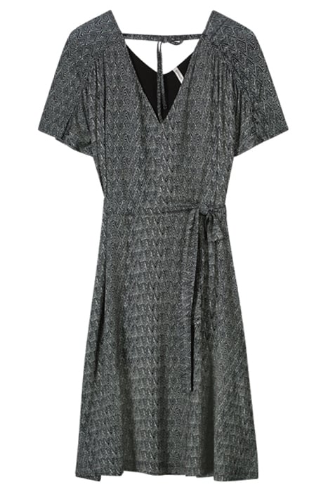 DRESS FINE GRAPHIC PRINT BLACK AND WHITE 1