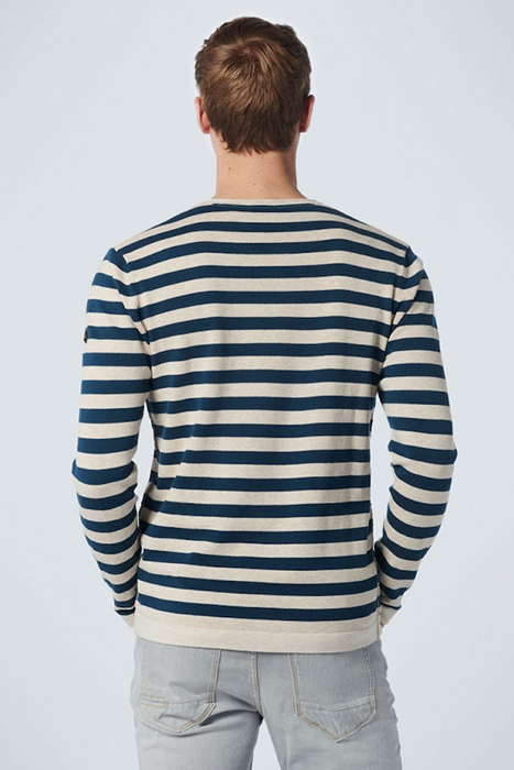 PULLOVER CREWNECK MELANGE STRIPES CARBON BLUE 2