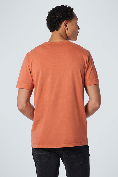 T-SHIRT CREWNECK PRINT GARMENT DYED PAPAYA 2