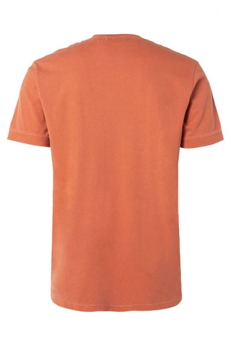 T-SHIRT CREWNECK PRINT GARMENT DYED PAPAYA 5