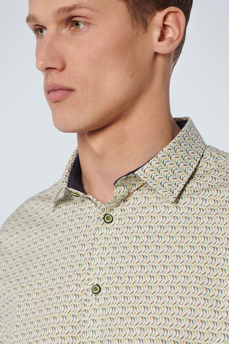 SHIRT ALLOVER PRINTED STRETCH LIGHT GREEN 6