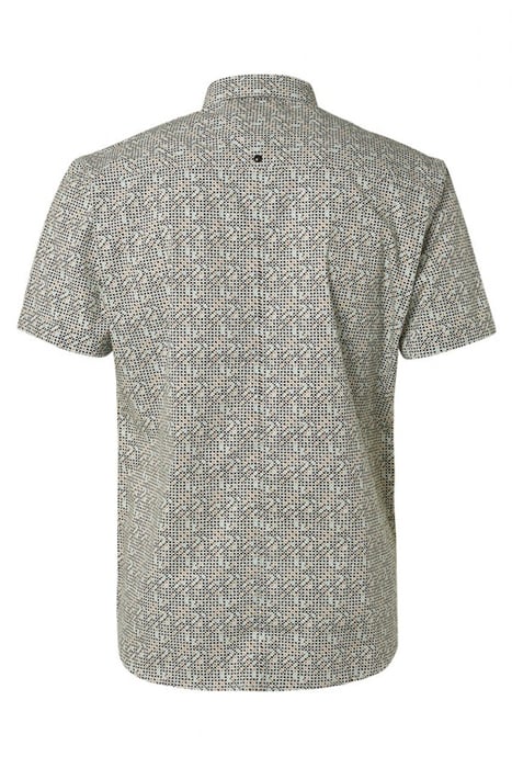 SHIRT SHORT SLEEVE ALLOVER PRINTED STRETCH LIGHT AQUA 5