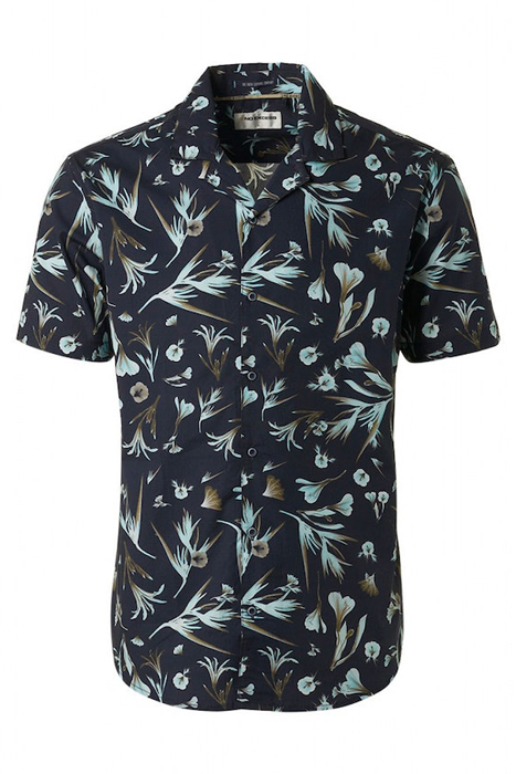 SHIRT SHORT SLEEVE RESORT COLLAR ALLOVER PRINTED NIGHT 4