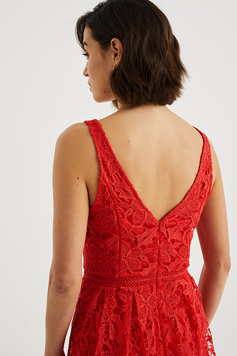 DRESS MID LENGTH RED 3