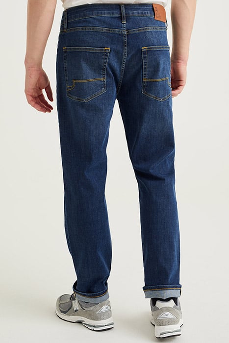 5-POCKET MID WAIST DARK BLUE 2