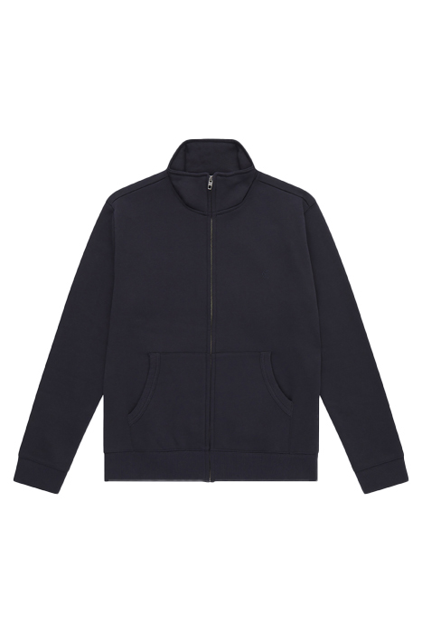 FUNNEL NECK ZIP-THROUGH SWEATER DARK NAVY/GUNMETAL 3