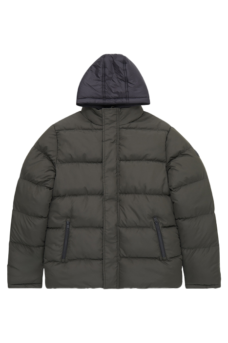 ROW FLEECE PUFFER COAT KHAKI/BLACK 3