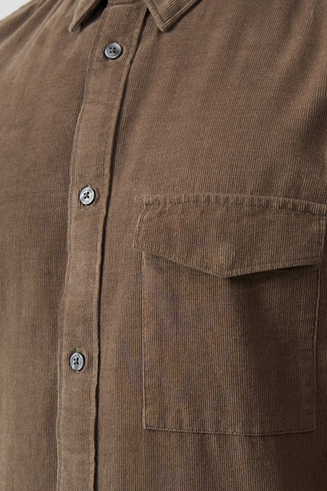 CORDUROY LONG SLEEVE SHIRT KHAKI 3