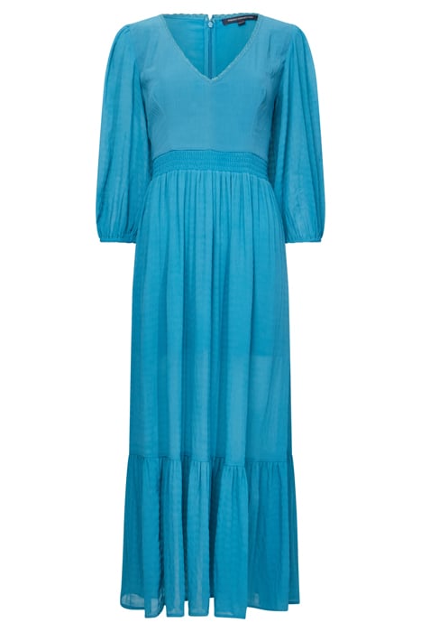 CORA TIERED MIDI DRESS MOSAIC BLUE 3