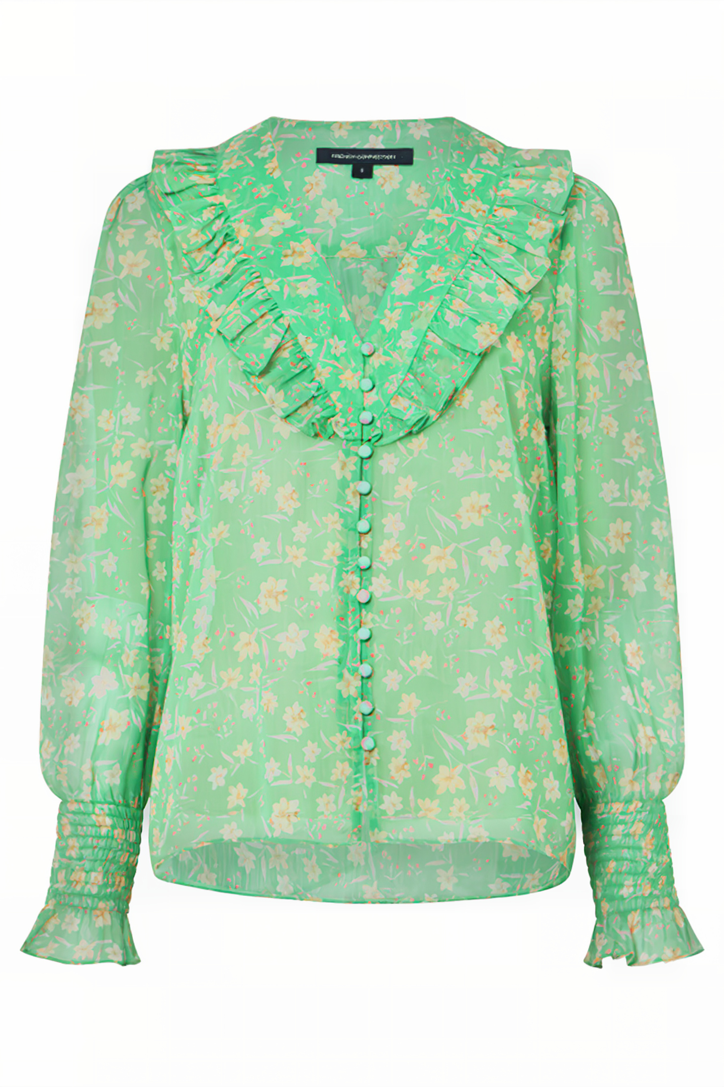 CAMILLE RECYCLED HALLIE CRINKLE TOP POISE GREEN 4