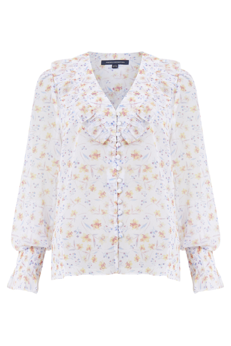 CAMILLE RECYCLED HALLIE CRINKLE TOP SUMMER WHITE MULTI 4