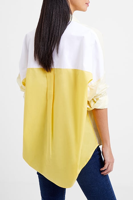 RHODES POPLIN COLOUR BLOCK POPOVER SHIRT PRIMROSE YELLOW 2