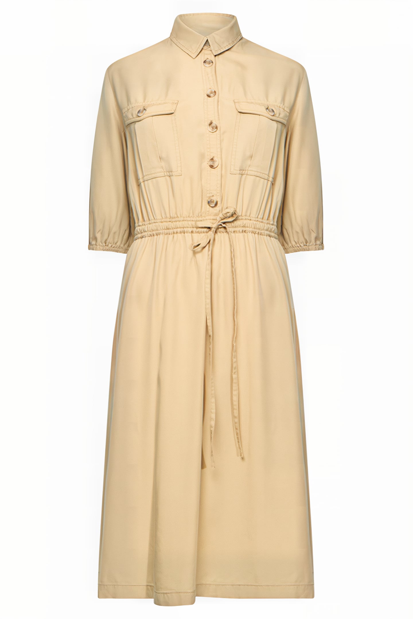 ELKIE TWILL DRAWSTRING DRESS INCENSE 3