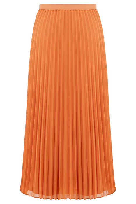 PLEATED SOLID MIDI SKIRT HONEY BRONZE 4