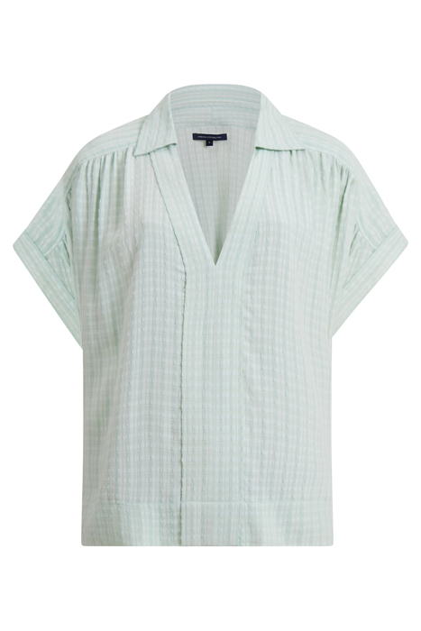 BIRCH SEERSUCKER POPOVER SHIRT AQUA FOAM 4