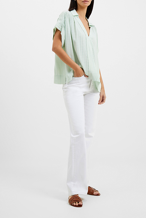 BIRCH SEERSUCKER POPOVER SHIRT AQUA FOAM 2