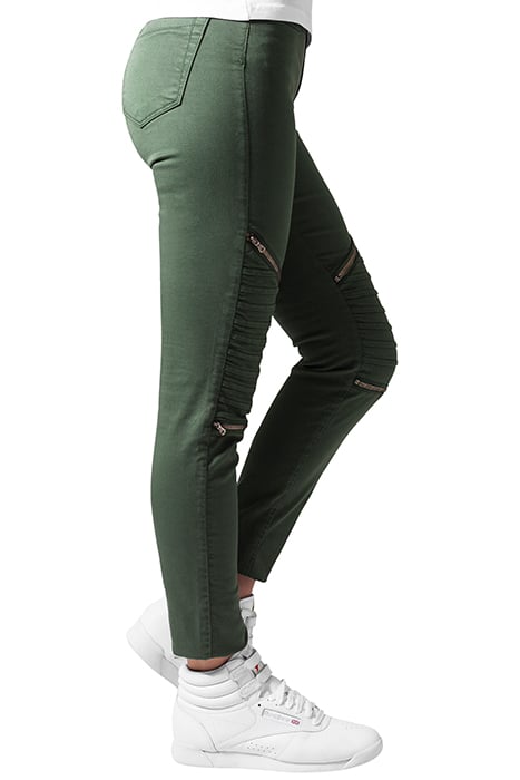 LADIES STRETCH BIKER PANTS OLIVE 8