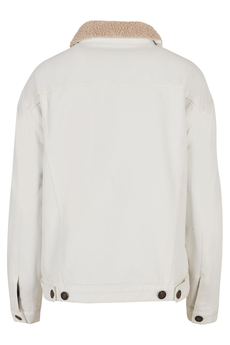 LADIES OVERSIZED SHERPA DENIM JACKET OFFWHITE RAW 5