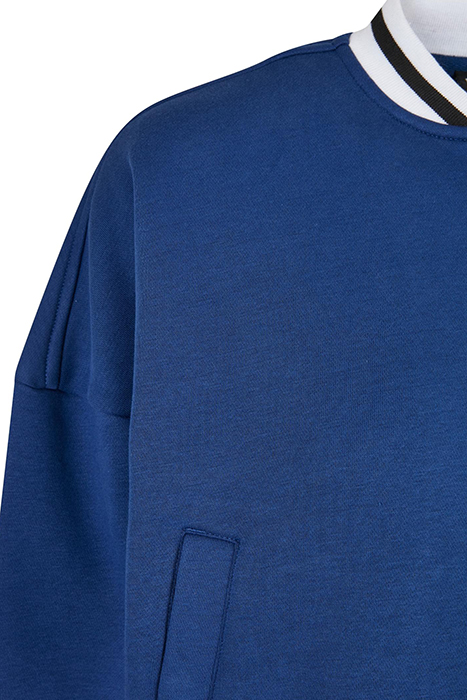 LADIES OVERSIZED COLLEGE SWEAT JACKET SPACEBLUE 9