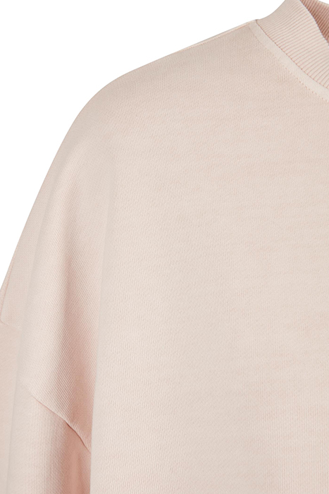 LADIES HEAVY TERRY GARMENT DYE CREWNECK PINK 9