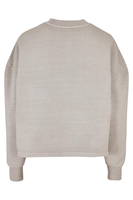 LADIES HEAVY TERRY GARMENT DYE CREWNECK WARMGREY 5