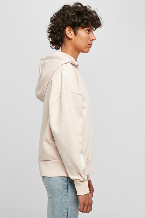 LADIES HEAVY TERRY GARMENT DYE HOODY PINK 7