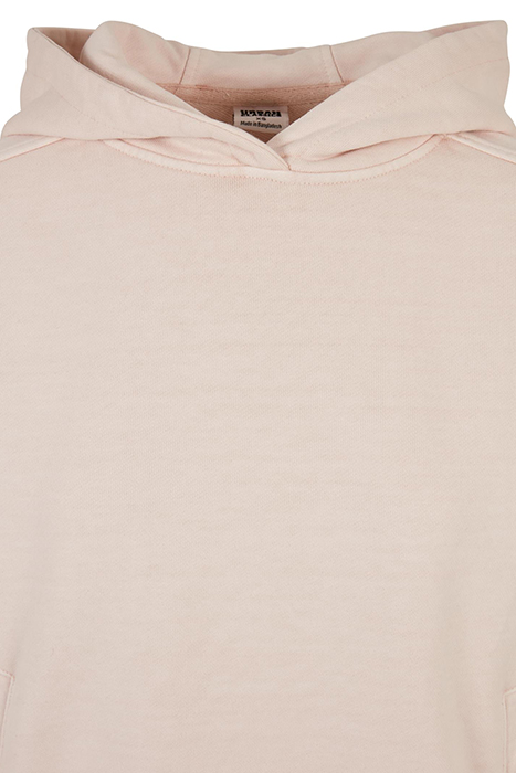 LADIES HEAVY TERRY GARMENT DYE HOODY PINK 8