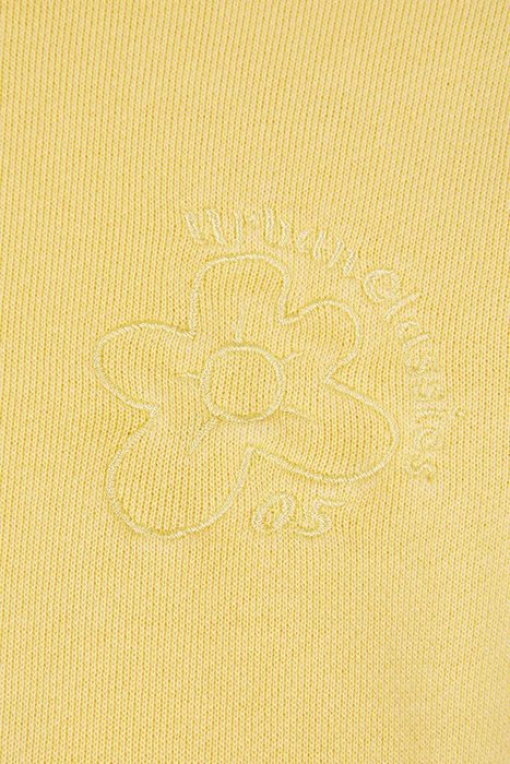 LADIES SHORT FLOWER EMBROIDERY TERRY HOODY VINTAGESUN 10