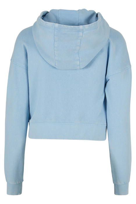 LADIES SHORT FLOWER EMBROIDERY TERRY HOODY BALTICBLUE 5