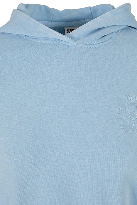 LADIES SHORT FLOWER EMBROIDERY TERRY HOODY BALTICBLUE 8