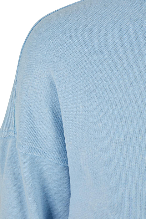 LADIES SHORT FLOWER EMBROIDERY TERRY HOODY BALTICBLUE 9