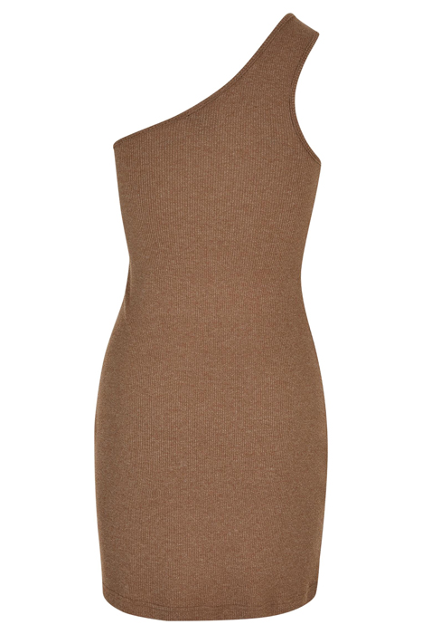 LADIES RIB ONE SHOULDER DRESS DARKKHAKI 5