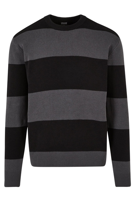 HEAVY OVERSIZED STRIPED SWEATSHIRT BLACK/DARKSHADOW 4