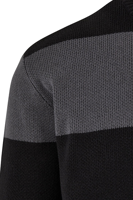 HEAVY OVERSIZED STRIPED SWEATSHIRT BLACK/DARKSHADOW 9