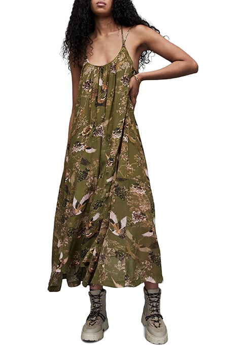 AREENA PEGGY DRESS KHAKI GREEN 2