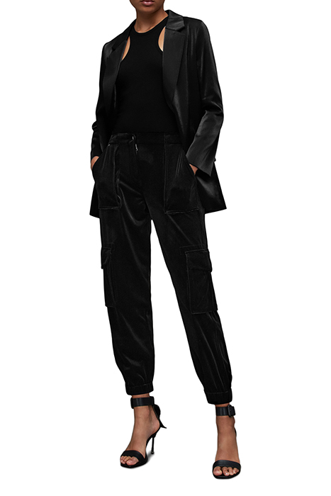 FRIEDA VELVET TROUSE BLACK 2