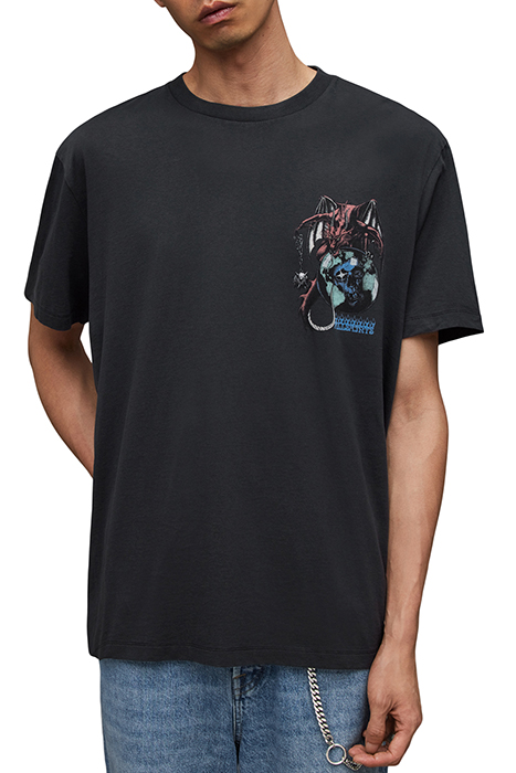 SPACE DRAGON SS CREW WASHED BLACK 1