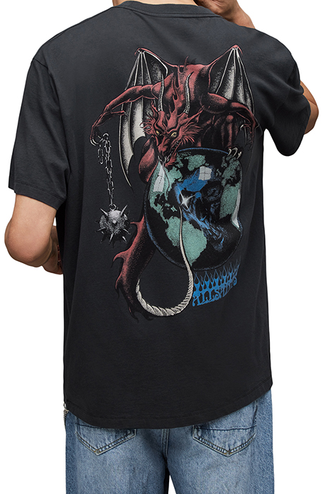 SPACE DRAGON SS CREW WASHED BLACK 2