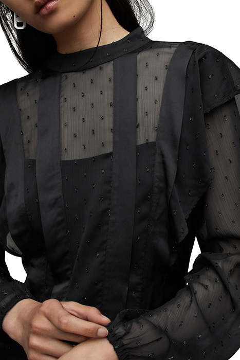 FLEUR SHIM LS DRESS BLACK SHIMMER 6