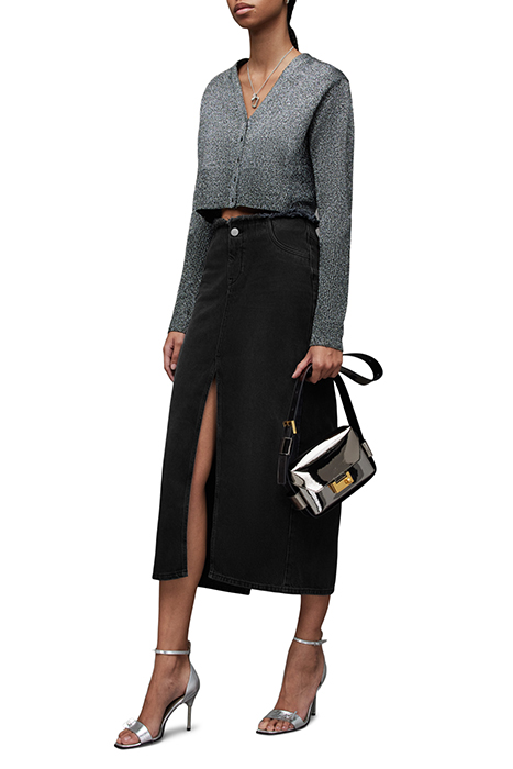 CYRA MAXI SKIRT WASHED BLACK 5