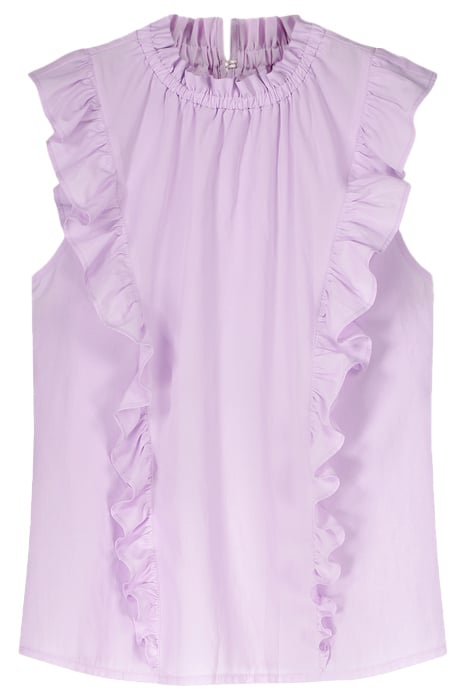 TOP RUFFLES TENCEL/COTTON SOFT ORCHID 1