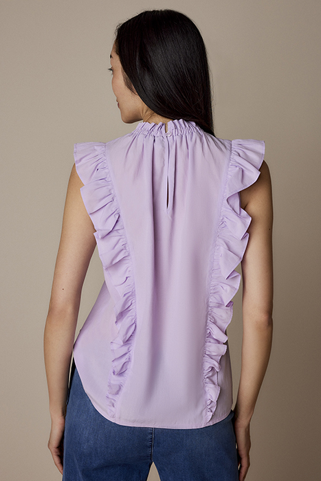 TOP RUFFLES TENCEL/COTTON SOFT ORCHID 2
