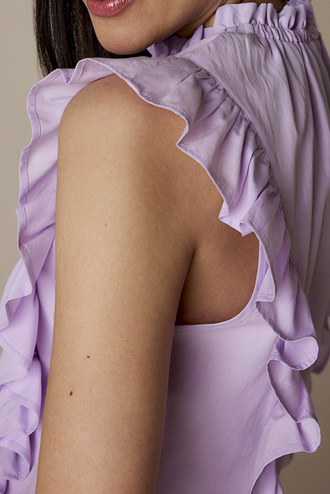 TOP RUFFLES TENCEL/COTTON SOFT ORCHID 4