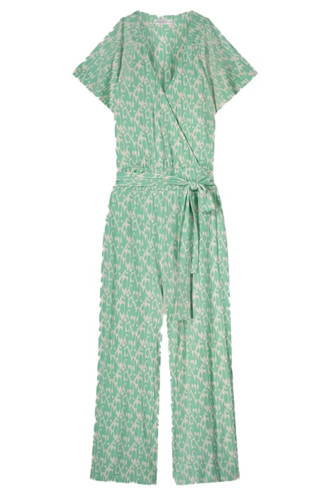 JUMPSUIT TWO TONE PRINT ON VISCOSE EA SOFT EMERALD 3