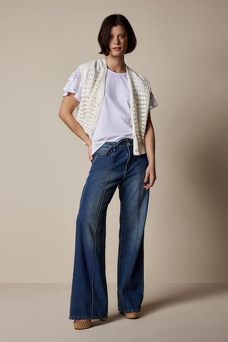 TOP BUTTERFLY SLEEVES COTTON SINGLE JERSEY WHITE 3