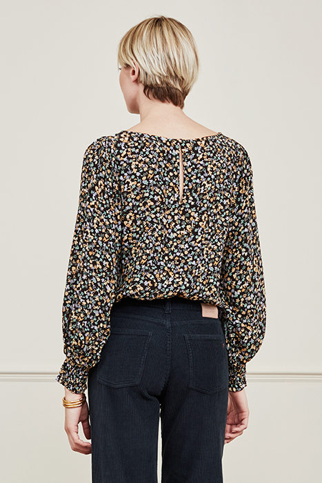 CHARLOTTE TOP BLACK/CLASSY CAMEL 2