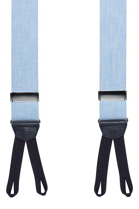 LIGHT BLUE NON ELASTIC SUSPENDERS LIGHT BLUE 2