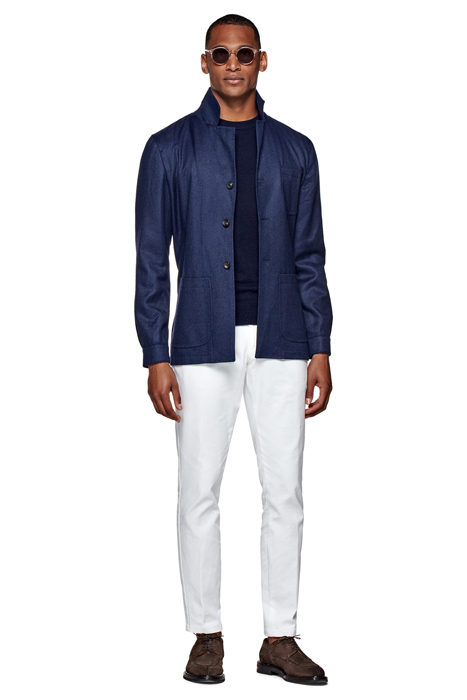 NAVY HERRINGBONE GREENWICH SHIRT-JACKET NAVY 3