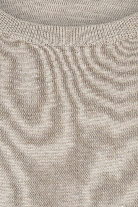 C NECK SWEATER SAND 3