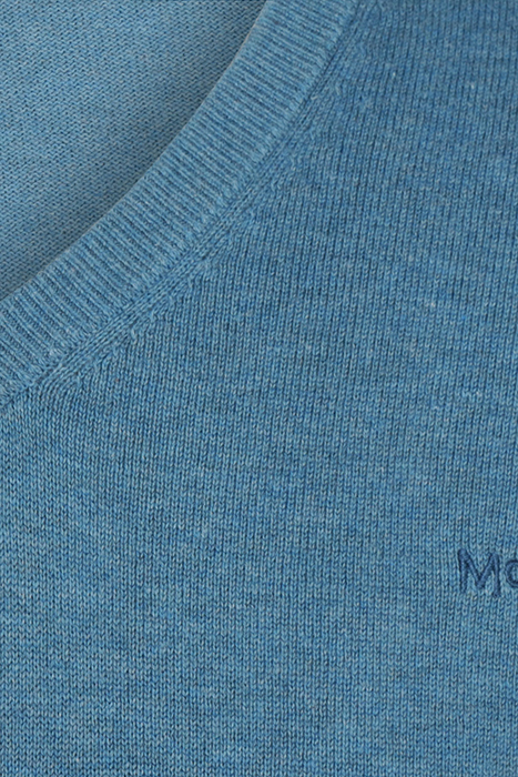 V NECK SWEATER DARK AQUA 3